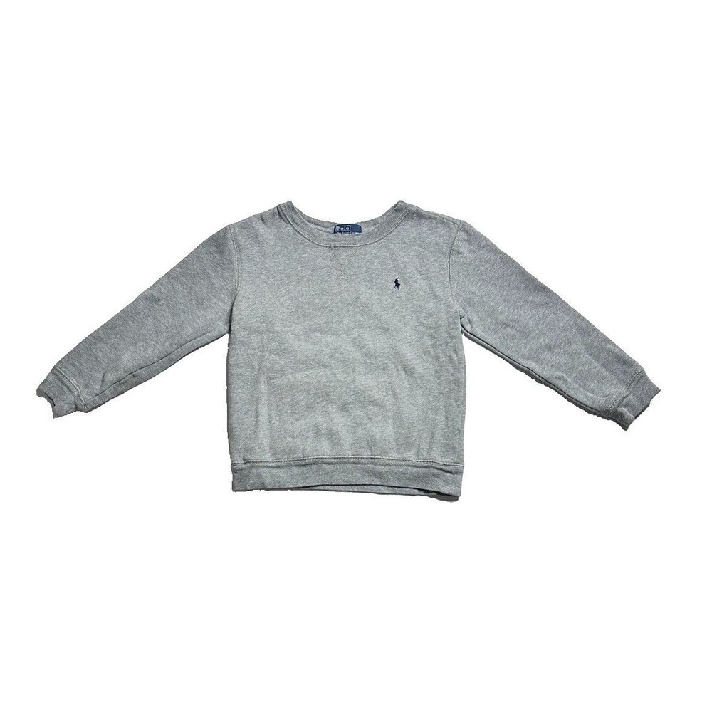 Polo Ralph Lauren Boys Gray Crewneck Sweatshirt Pony Logo Size 7